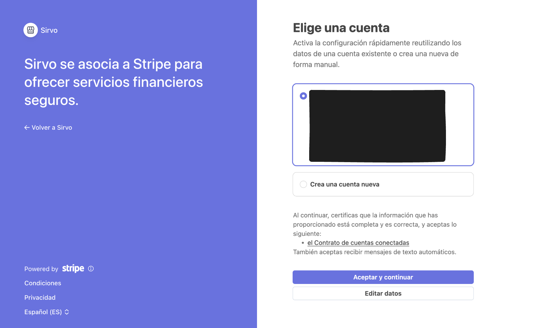 Autoriza el acceso en Stripe